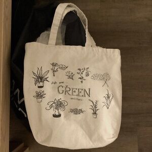 [$3] medium-small simple green house plants tote bag
